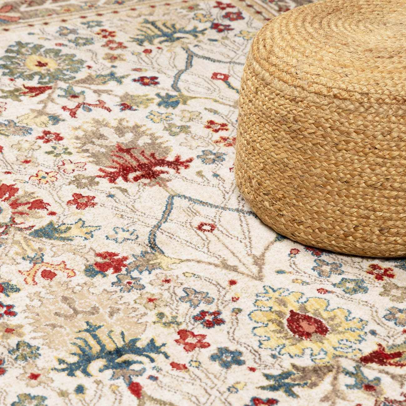 Neola White/Brown Oushak Rug by Boutique Rugs