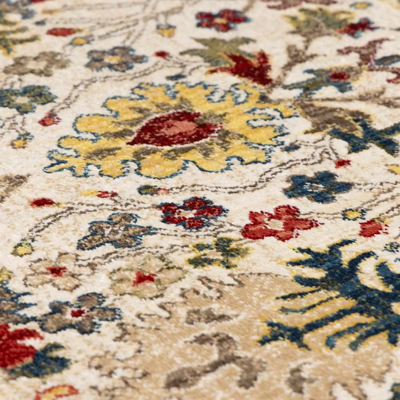 Neola White/Brown Oushak Rug by Boutique Rugs