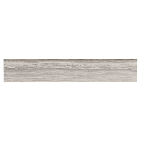 Eramosa Silver Matte Bullnose Limestone Look Porcelain Moldings 3x18