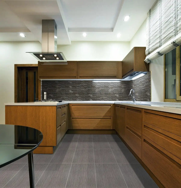 Focus Graphite Matte Bullnose Fabric Look Porcelain Moldings 3x18, photo 3 of 5