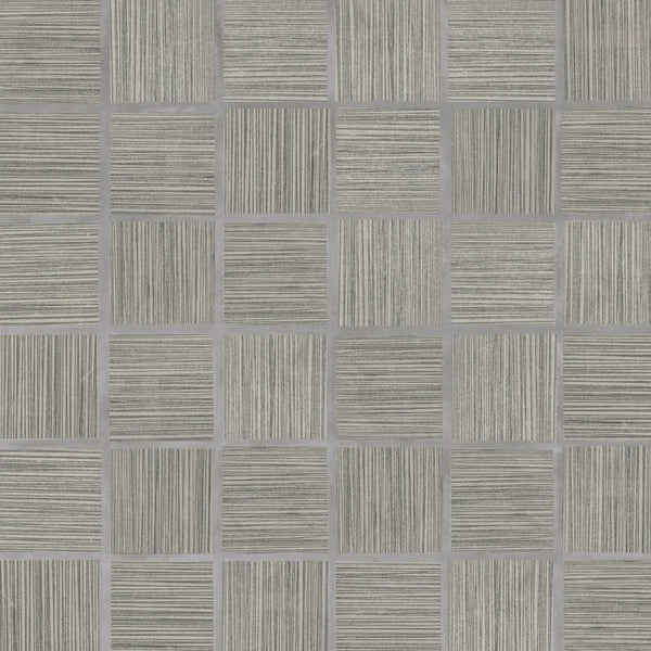 Focus Graphite Matte Fabric Look Porcelain Mosaics 2x2