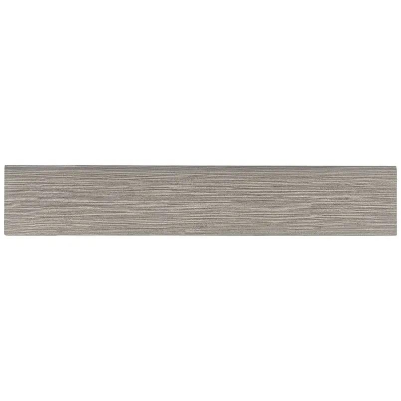 Focus Graphite Matte Bullnose Fabric Look Porcelain Moldings 3x18 close up