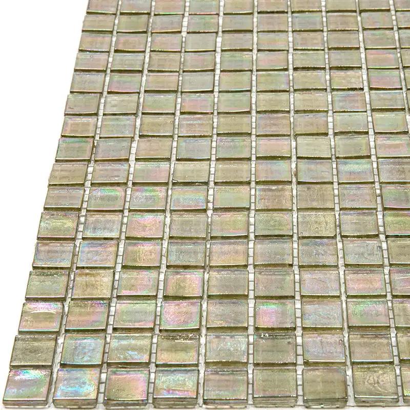 Yellowish Gray 12x12 Glossy Uniform Square Glass Mosaic Tile (20 pack, 18.69 sq ft/case) by Apollo Tile