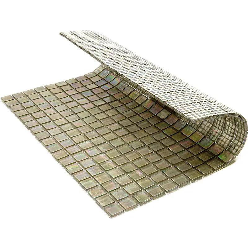 Yellowish Gray 12x12 Glossy Uniform Square Glass Mosaic Tile (20 pack, 18.69 sq ft/case) by Apollo Tile