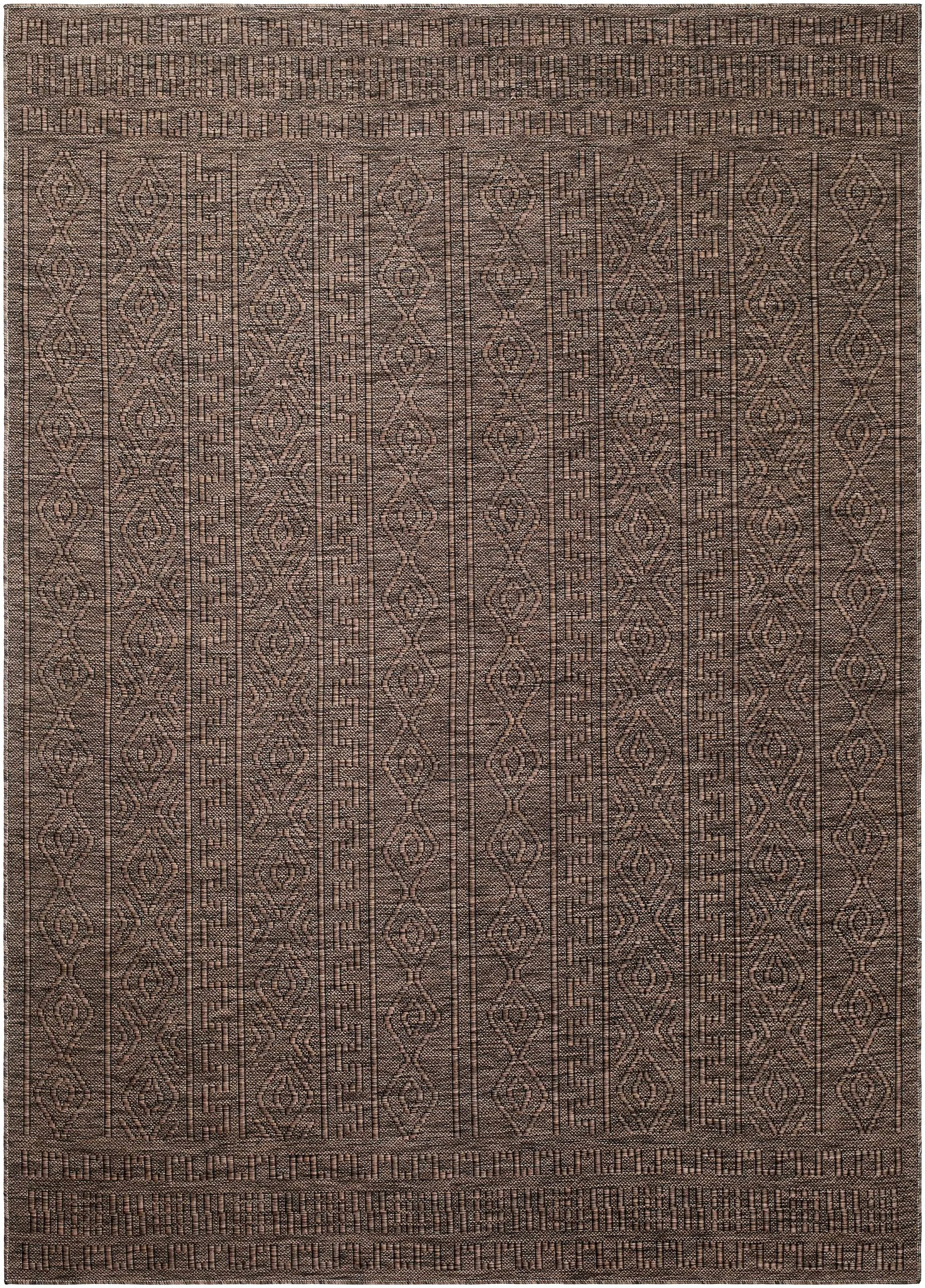 Nuela Dark Brown Outdoor Area Rug - Clearance by Boutique Rugs