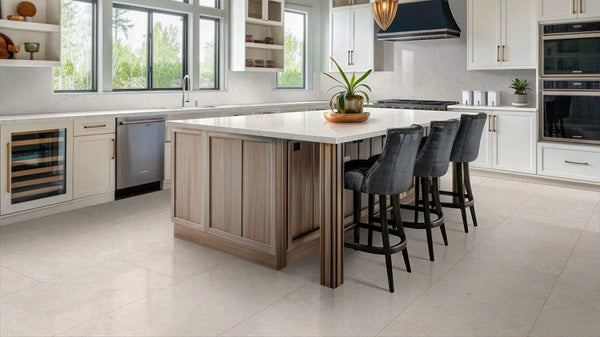 Girona Perla Lappato Limestone Look Porcelain Mosaics 3x3, photo 2 of 5