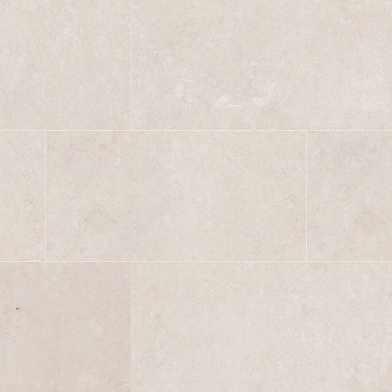 Girona Perla Lappato Limestone Look Porcelain Tiles 24x48 close up
