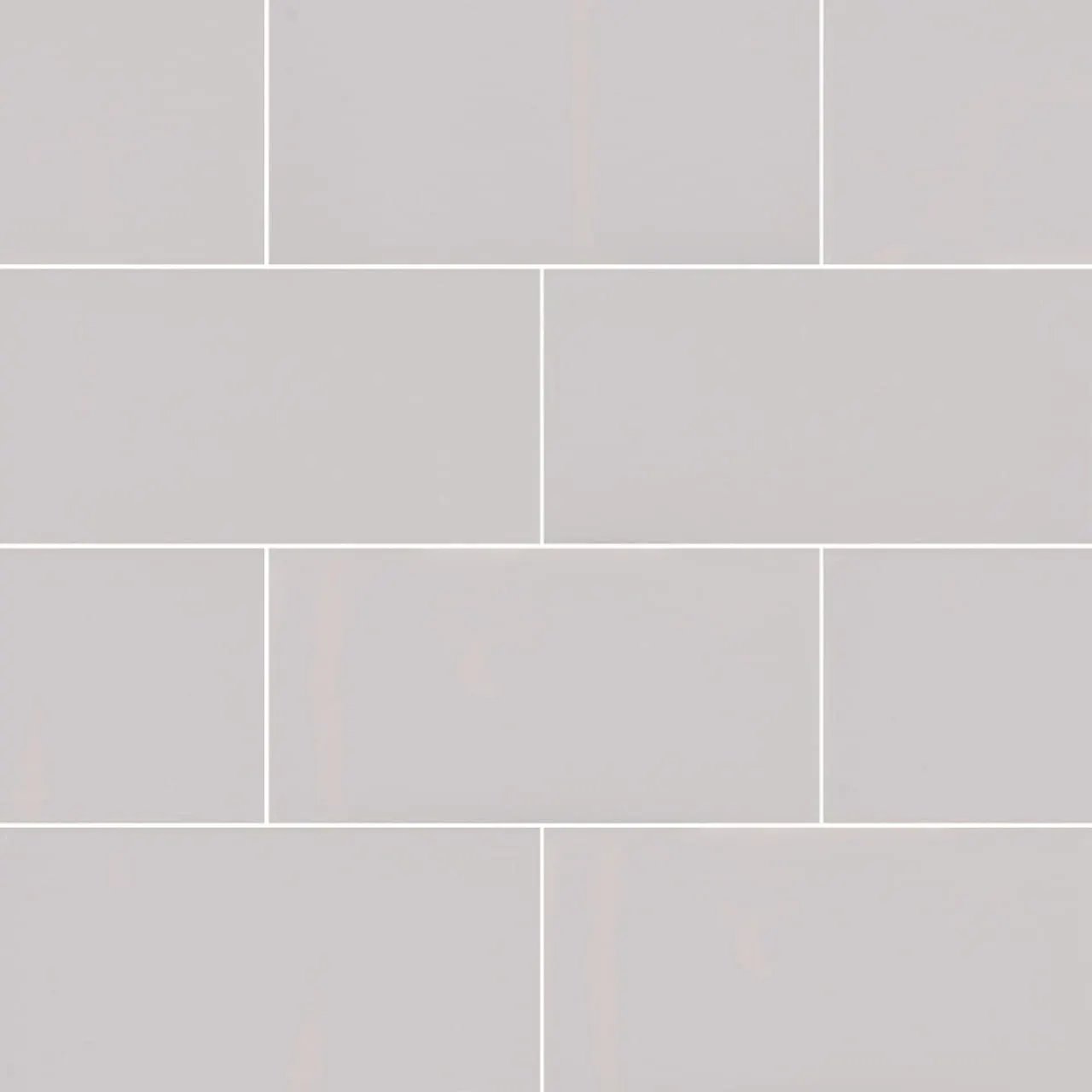 Gray Glossy Subway Tile 3x6 Ceramic Mosaics 0.19 inch by MSI Surfaces