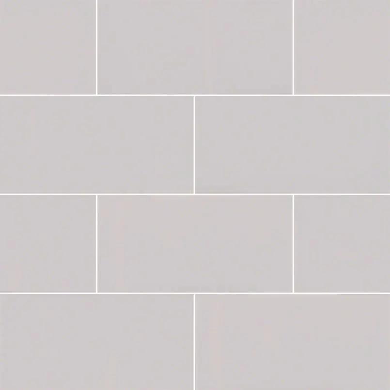 Gray Glossy Subway Tile 3x6 Ceramic Mosaics 0.19 inch by MSI Surfaces
