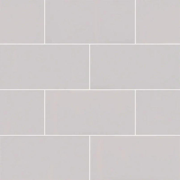 Gray Glossy Subway Tile 3x6 Ceramic Mosaics 0.19 inch, photo 2 of 3