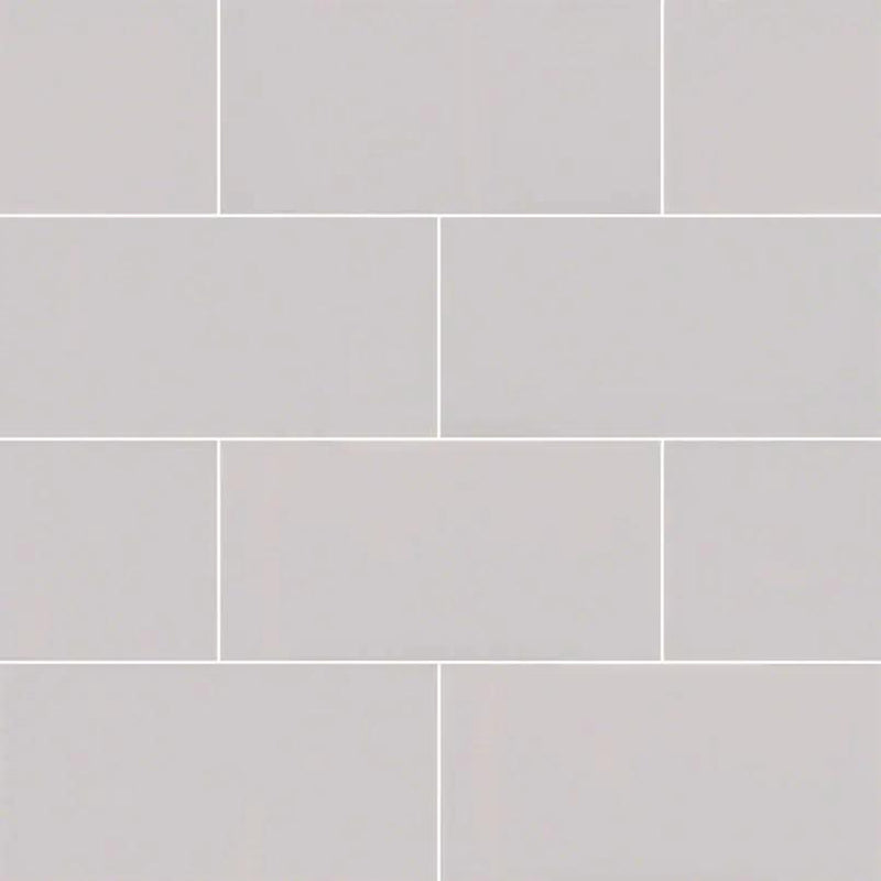 Gray Glossy Subway Tile 3x6 Ceramic Mosaics 0.19 inch by MSI Surfaces