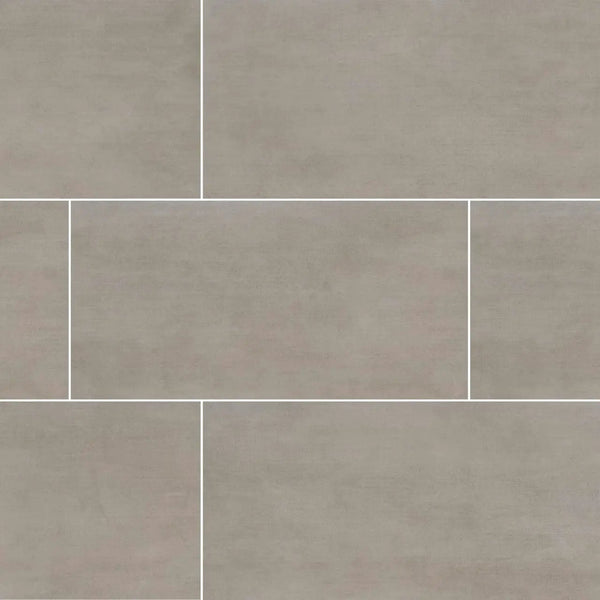 Gridscale Gris Matte Ceramic Tiles 12x24