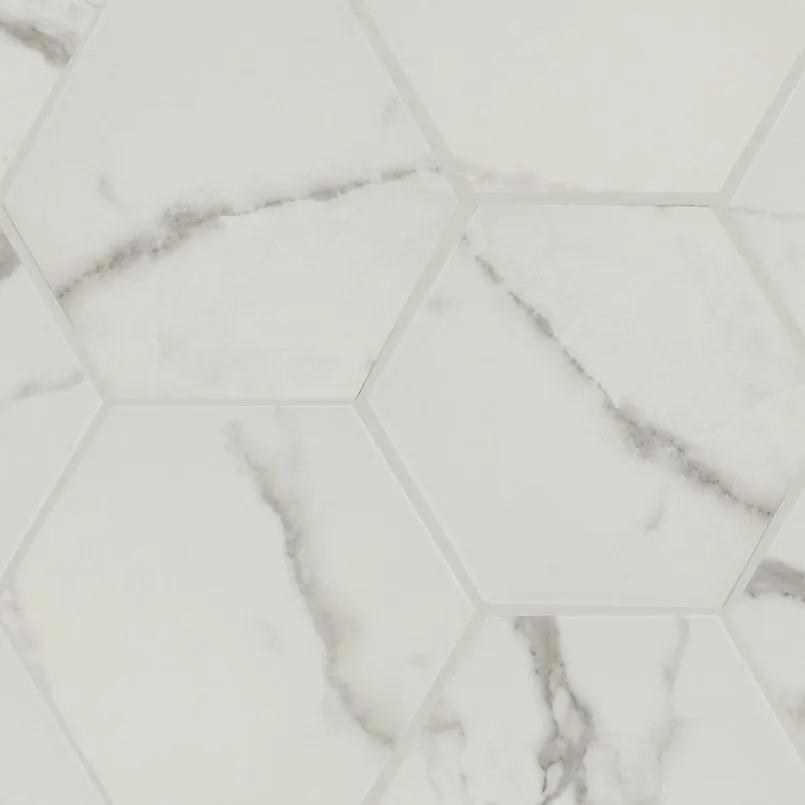 Hexley Marbello Hexagon Tile Matte Porcelain 9x10.5 close up