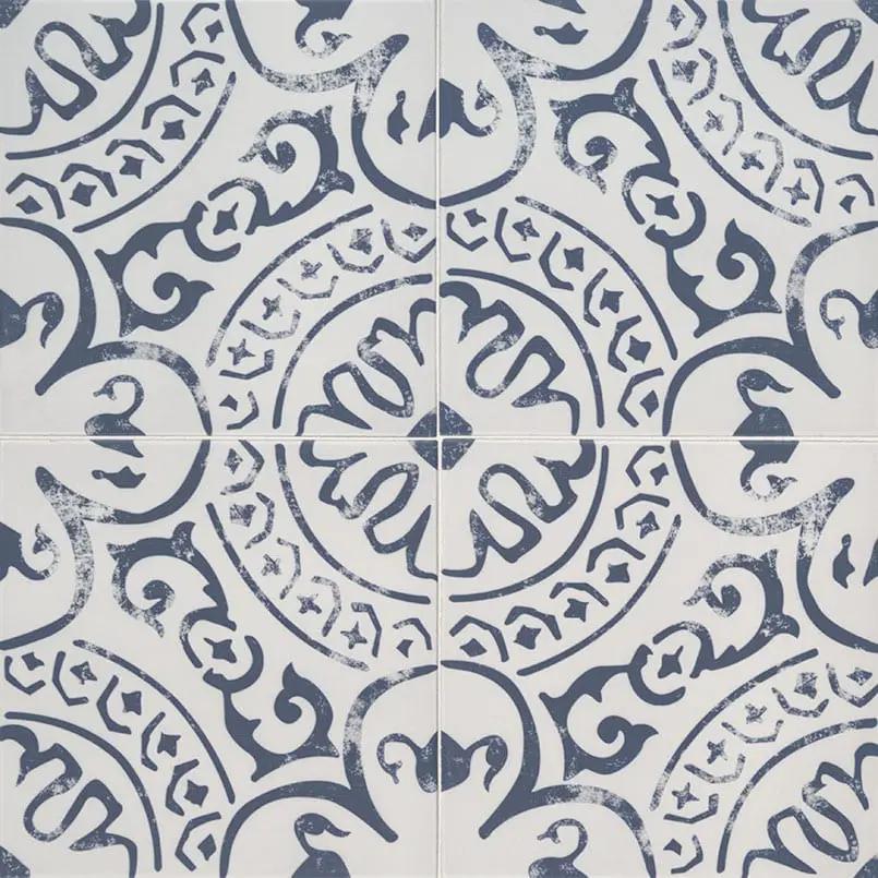 Kenzzi Indigo Matte Porcelain Tiles 8x8 close up