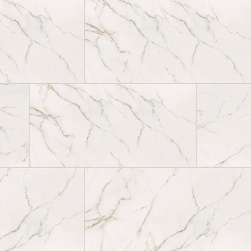 Kaya Calacatta Lucca Matte Marble Look Porcelain Tiles 12x24 close up