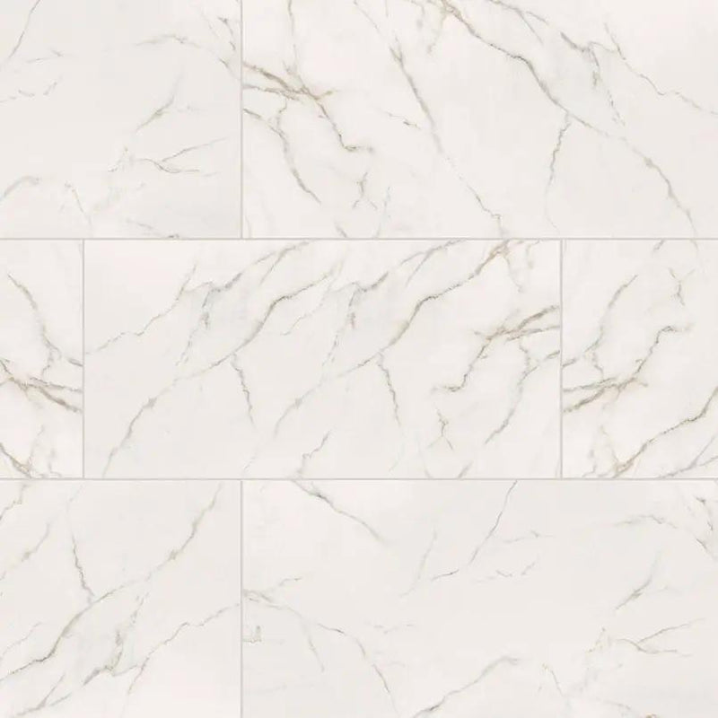 Kaya Calacatta Lucca Matte Marble Look Porcelain Tiles 24x48 close up