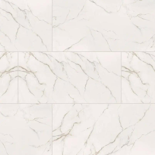 Kaya Calacatta Lucca Polished Marble Look Porcelain Tiles 24x48