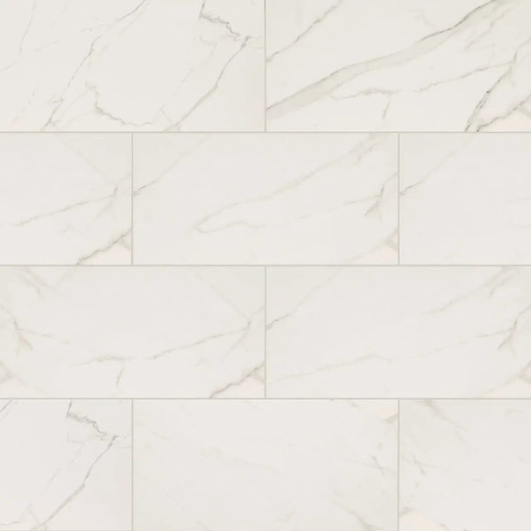 Kaya Calacatta Venato Matte Marble Look Porcelain Tiles 12x24