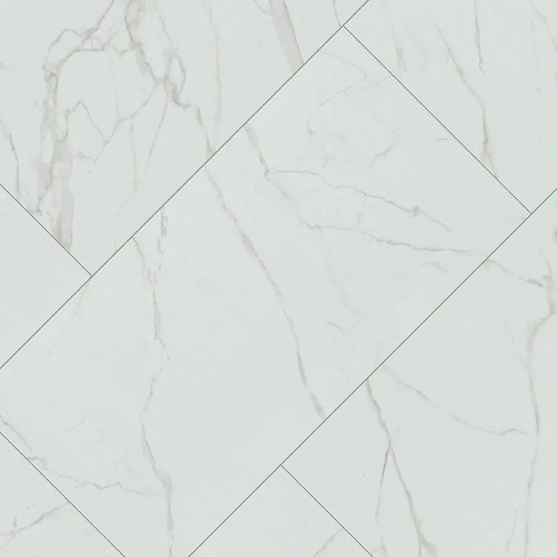 Kaya Calacatta Venato Polished Marble Look Porcelain Tiles 12x24 angled view