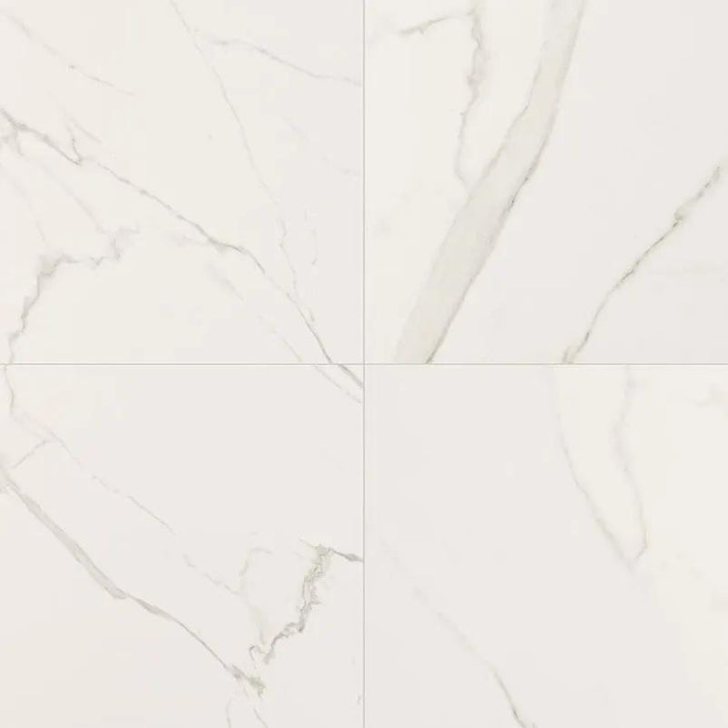 Kaya Calacatta Venato Polished Marble Look Porcelain Tiles 24x24 close up