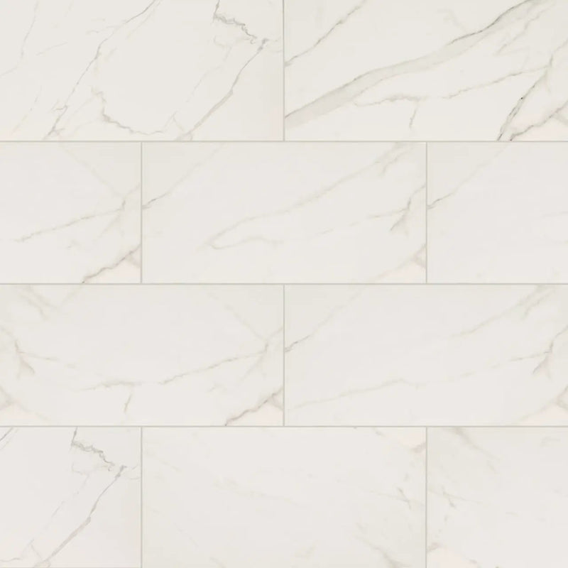 Kaya Calacatta Venato Polished Marble Look Porcelain Moldings 3x24 by MSI Surfaces