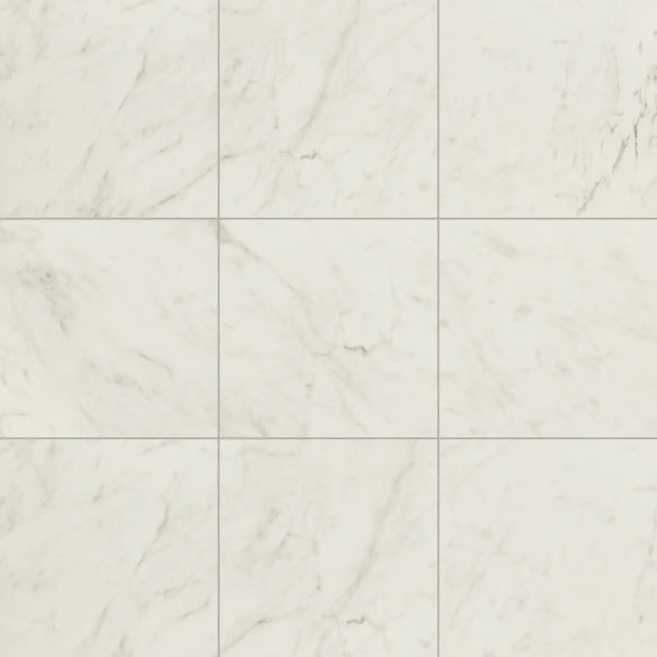 Kaya Carrara Bianco Polished Marble Look Porcelain Tiles 24x24