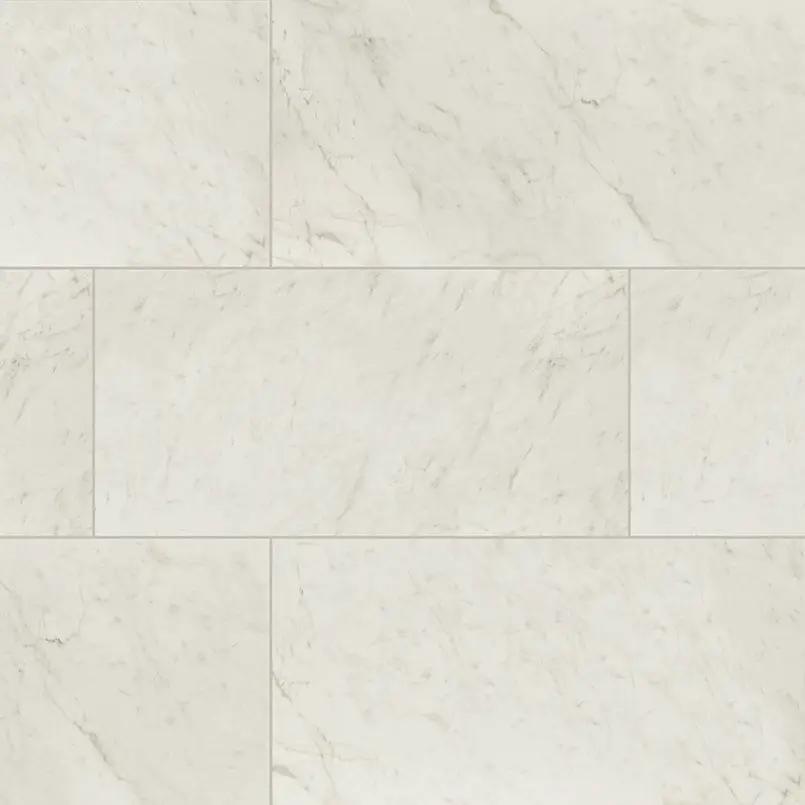 Kaya Carrara Bianco Matte Marble Look Porcelain Tiles 24x48 close up