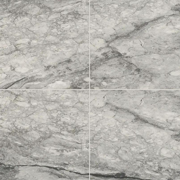 Kaya Onda Gray Polished Marble Look Porcelain Tiles 24x24
