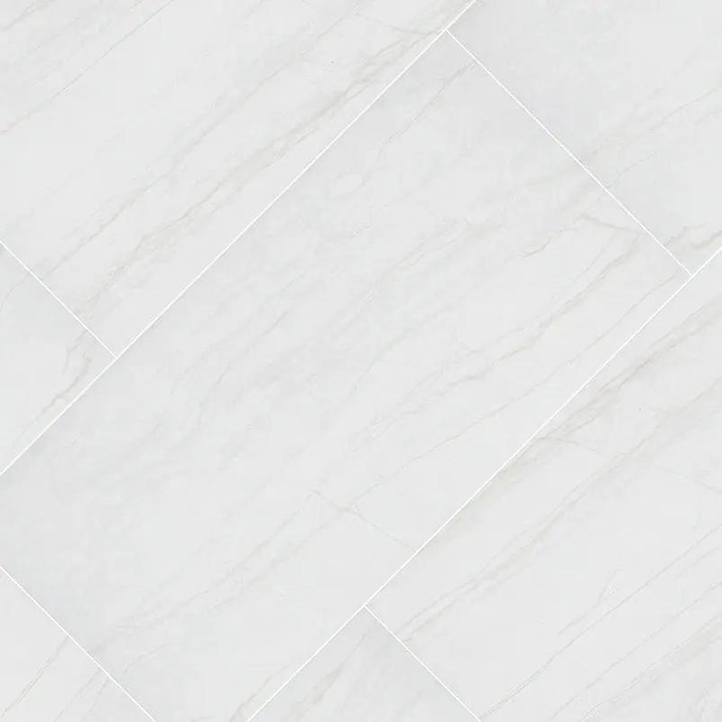 Kaya Zermatta Blanca Matte Porcelain Mosaics 3x3 angled view