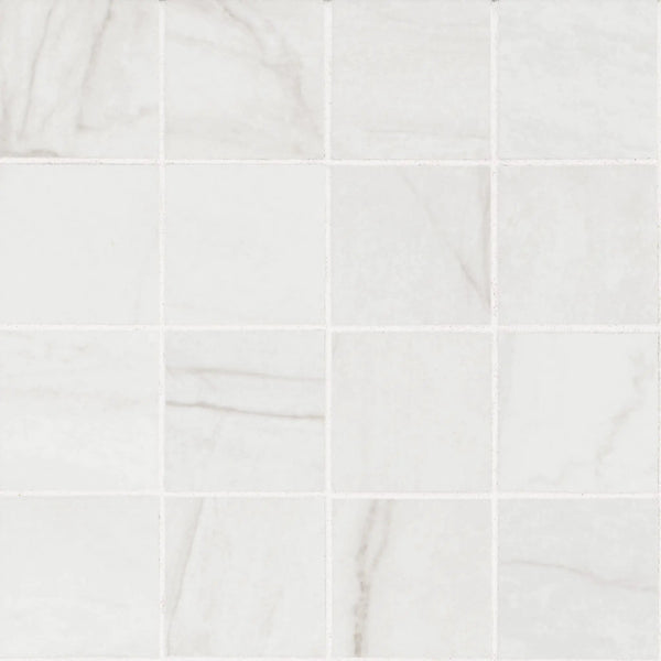 Kaya Zermatta Blanca Matte Porcelain Mosaics 3x3