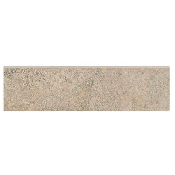 Legend Grey Matte Bullnose Travertine Look Porcelain Tiles 3x12