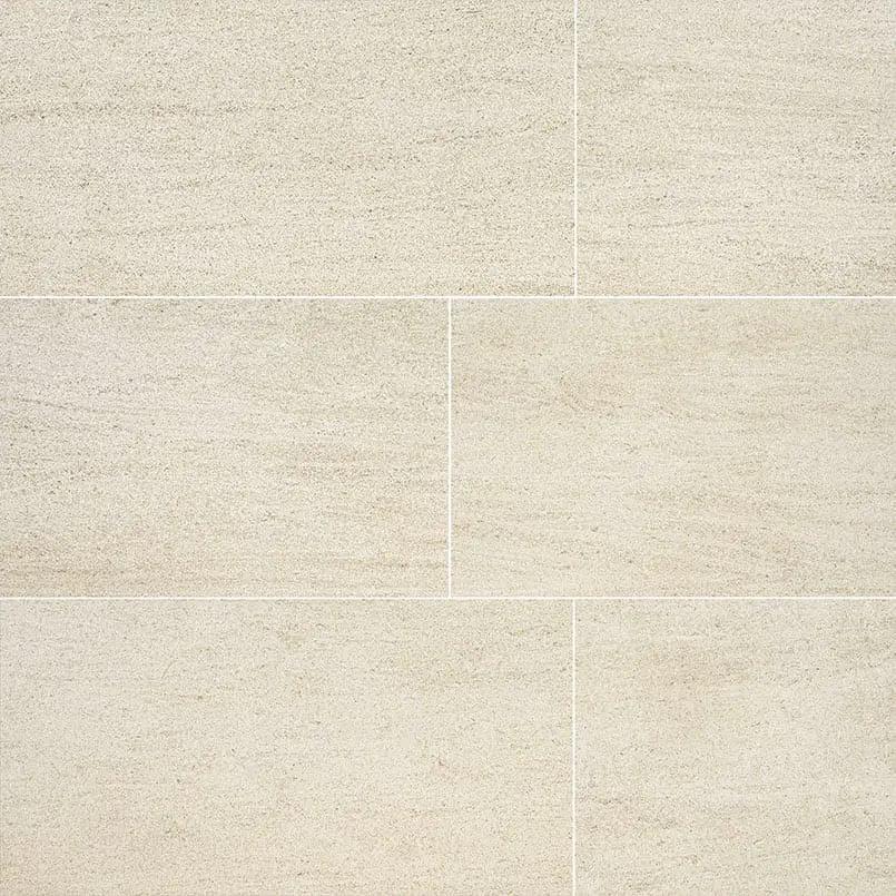 Livingstyle Beige Matte Limestone Look Porcelain Tiles 18x36 close up