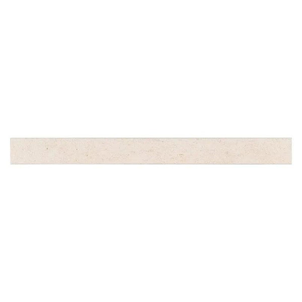 Livingstyle Beige Matte Bullnose Limestone Look Porcelain Moldings 2x24