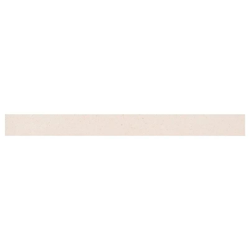 Livingstyle Cream Matte Bullnose Limestone Look Porcelain Moldings 2x24 close up