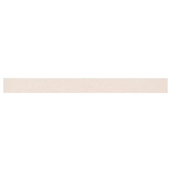 Livingstyle Cream Matte Bullnose Limestone Look Porcelain Moldings 2x24