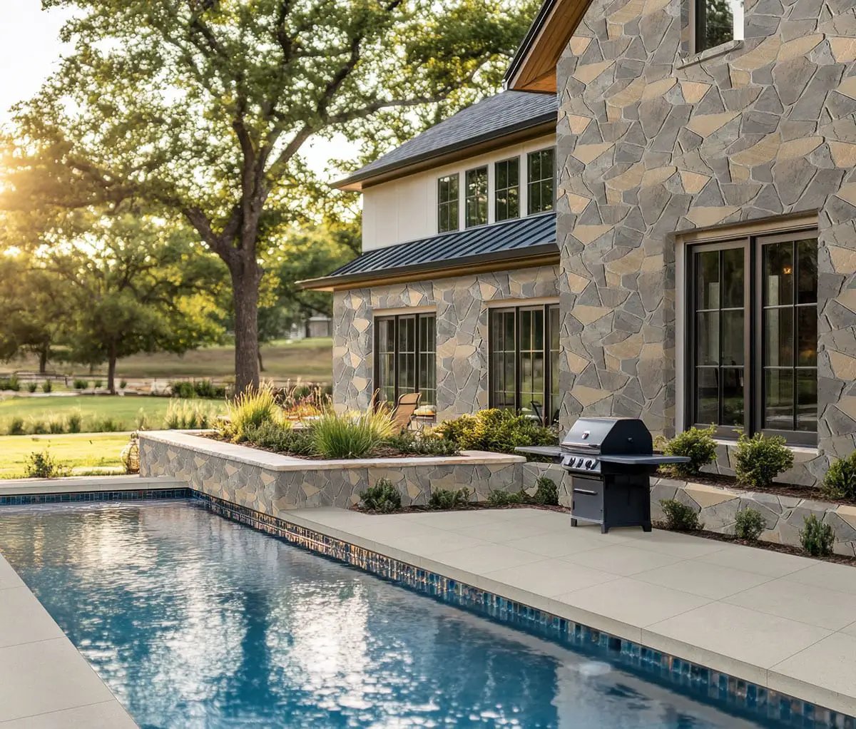 Livingstyle Pearl Matte Limestone Look Porcelain Pool Copings 13x24 by MSI Surfaces