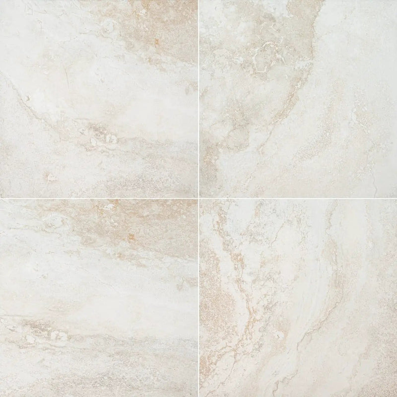 Livingstyle Travertino Matte Travertine Look Porcelain Tiles 24x24 by MSI Surfaces