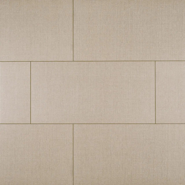 Loft Glacier Matte Fabric Look Porcelain Tiles 12x24