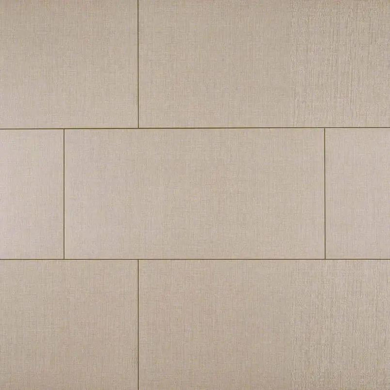 Loft Glacier Matte Fabric Look Porcelain Tiles 12x24 close up
