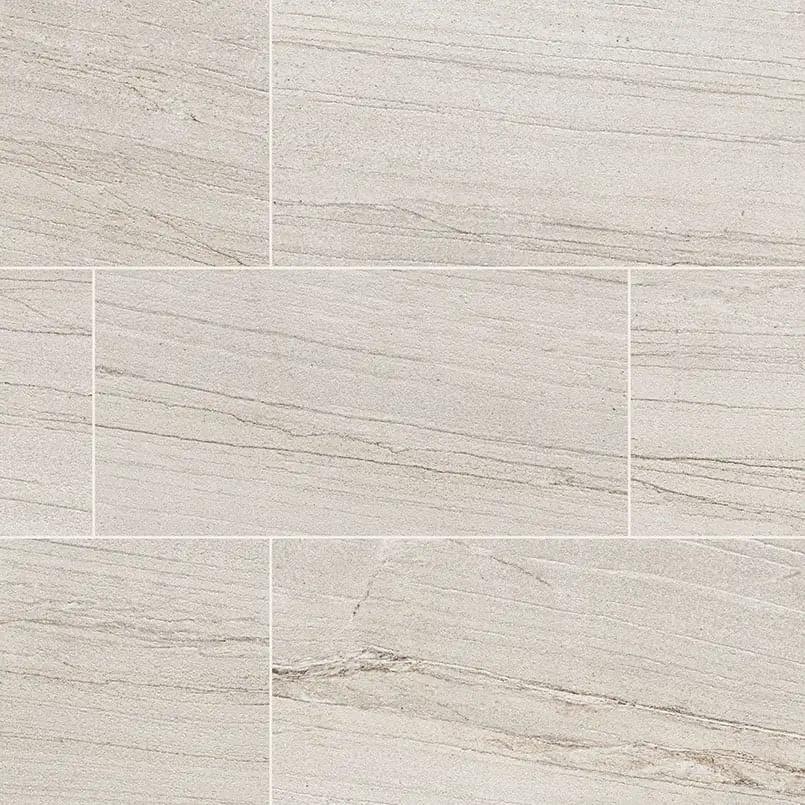 Malahari White Lappato Porcelain Tiles 12x24 close up