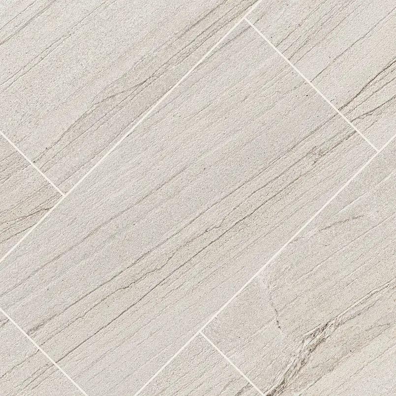 Malahari White Lappato Bullnose Porcelain Moldings 3x24 angled view
