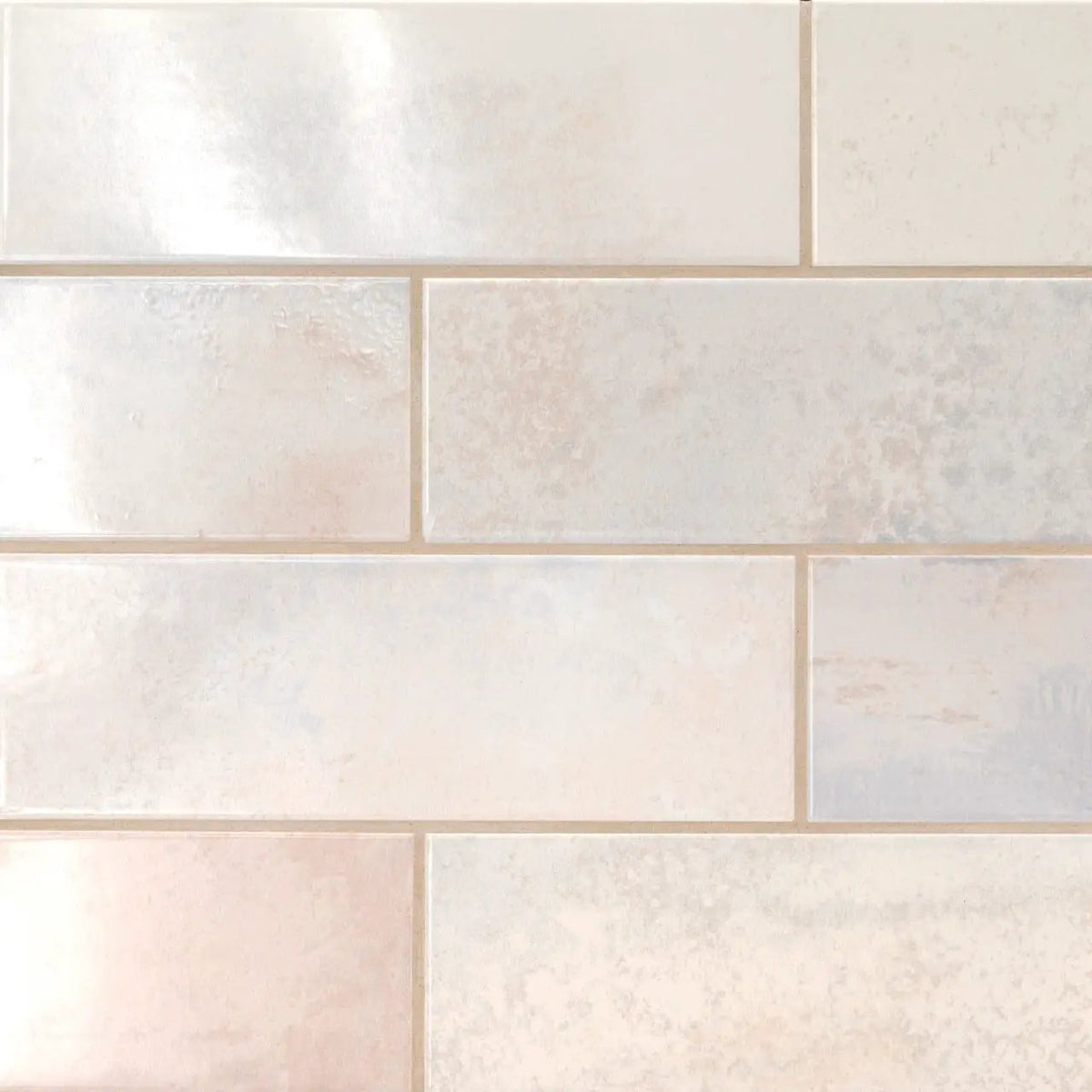 Marza Pearl Subway Tile Glossy Ceramic Mosaics 4x12 by MSI Surfaces