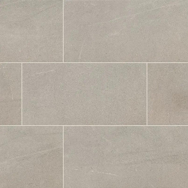 Traktion Maven Gris Matte Limestone Look Porcelain Tiles 12x24