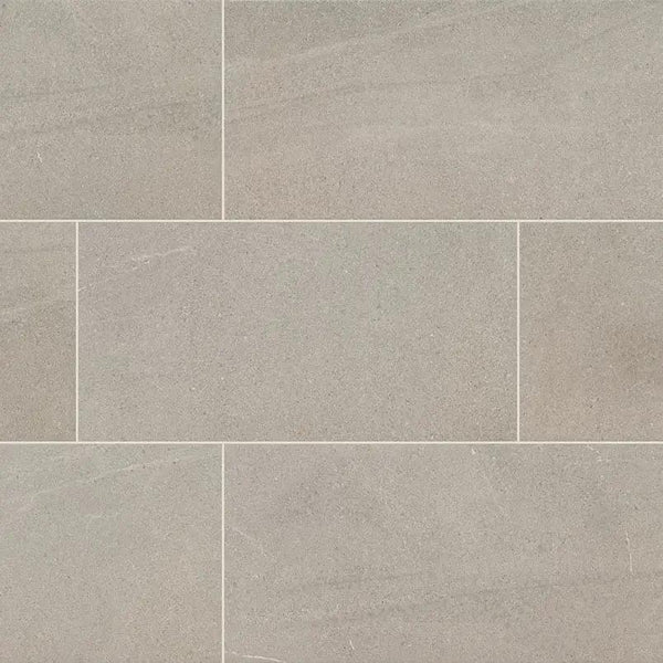 Traktion Maven Gris Matte Limestone Look Porcelain Tiles 24x48