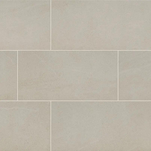 Traktion Maven Ivory Matte Limestone Look Porcelain Tiles 24x48
