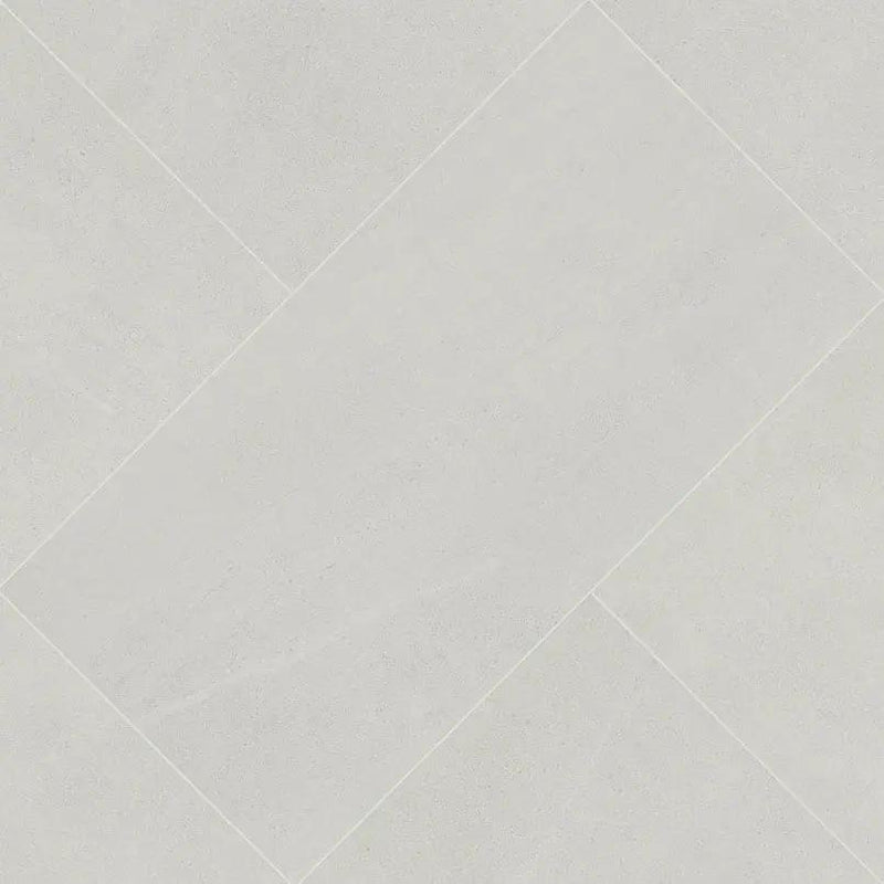 Traktion Maven Talc Matte Limestone Look Porcelain Tiles 24x48 angled view