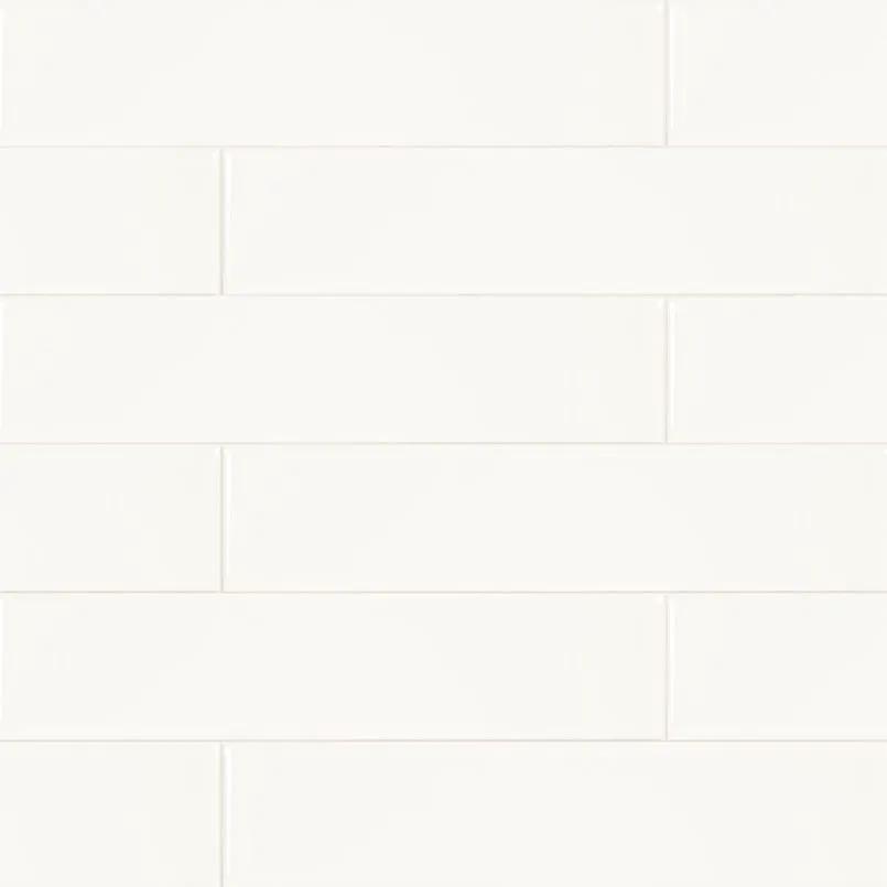 White 2x8 Glossy Porcelain Mosaics by MSI Surfaces