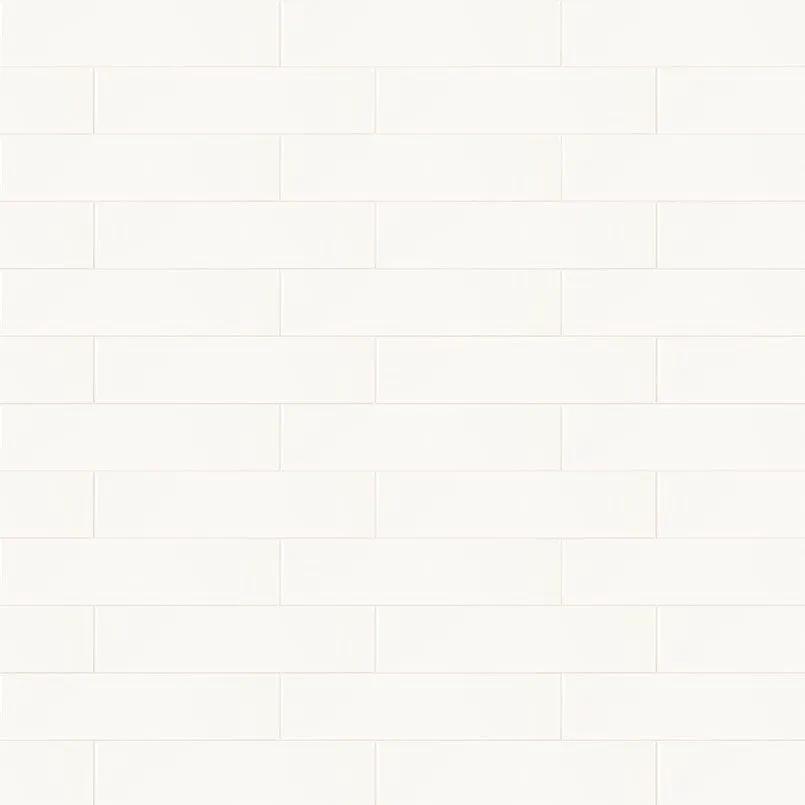 White 2x8 Glossy Bullnose Porcelain Moldings 4x16, photo 3 of 5