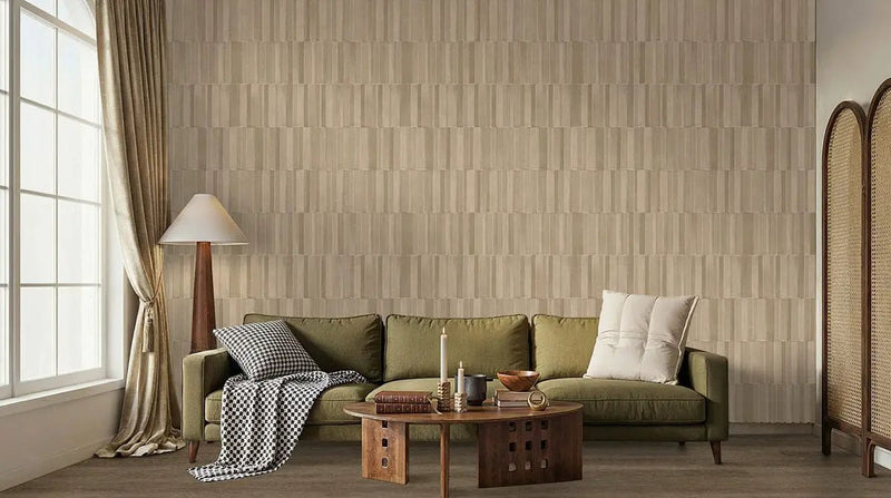 Murcia Clay Origin Matte Ceramic Tiles 16x48 in a finished room