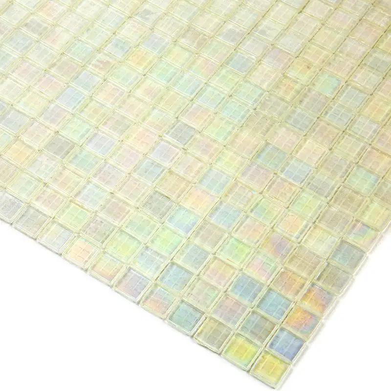Rainbow White 12x12 Glossy Uniform Square Glass Mosaic Tile (20 pack, 18.69 sq ft/case) by Apollo Tile